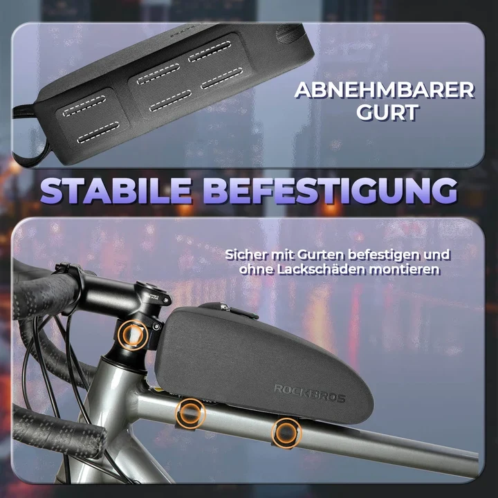 ROCKBROS Fahrradtasche Rahmentasche – Wasserdicht & Staubdicht, 1 L / 1,6 L