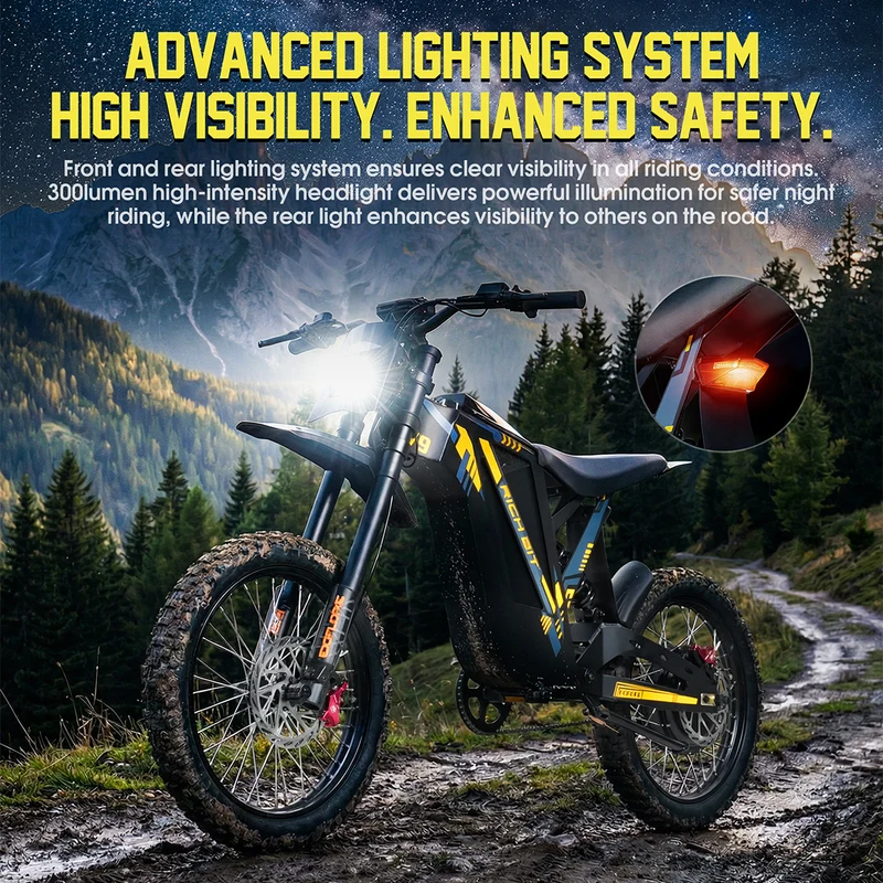 RICH BIT V9 Ultra 48V 2500W Electric Motorcycle Max Speed 63km Electric Bicycle Full Suspension All-Terrain E-Bike