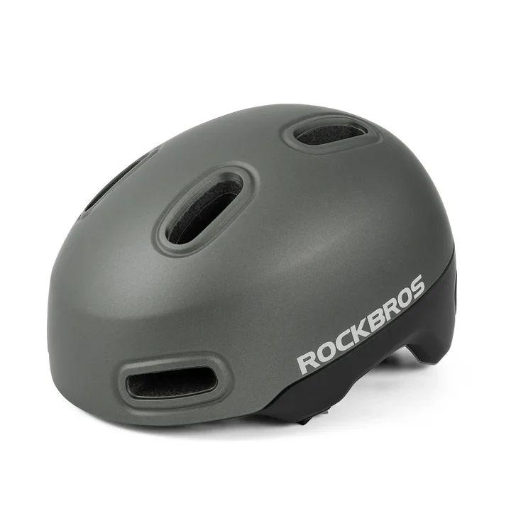 ROCKBROS Fahrradhelm Stadt & Freizeit – mit Rücklicht, PC+EPS, 57–62 cm