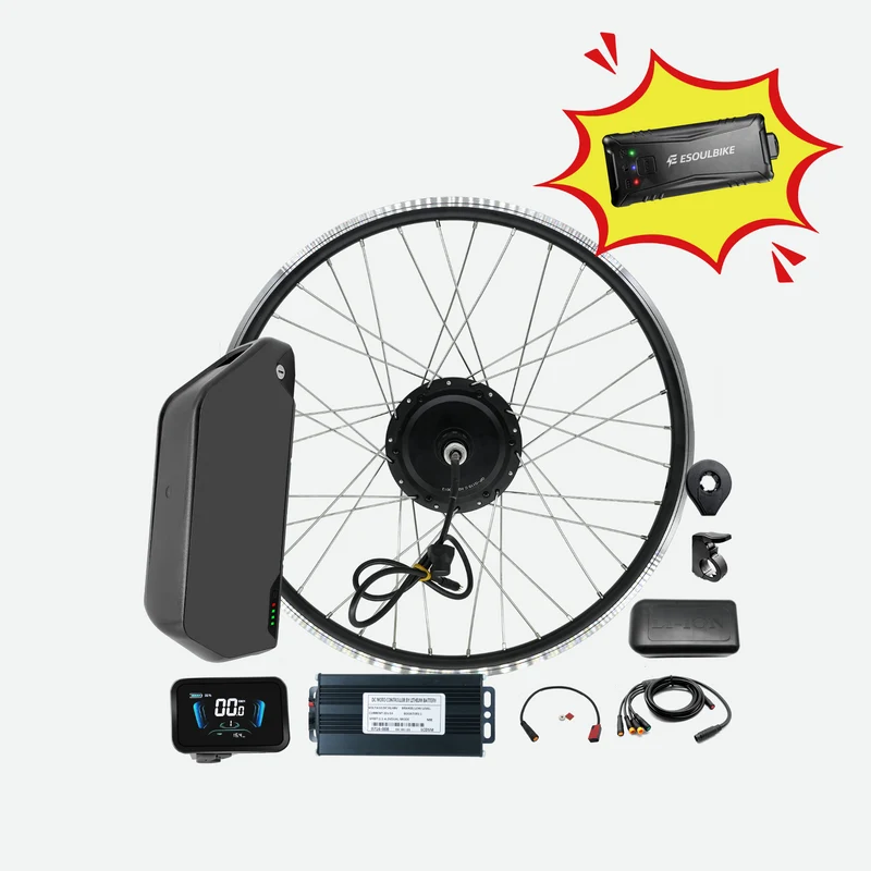 eSoulbike™ 48V 500W Waterproof Rear Wheel Hub Motor Ebike Conversion Kit