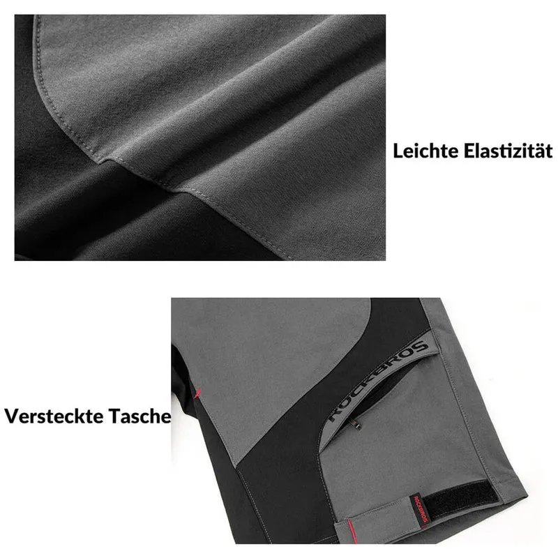 ROCKBROS Herren Fahrradhose kurz 2-in-1 mit 4D Sitzpolster – Atmungsaktiv & Elastisch