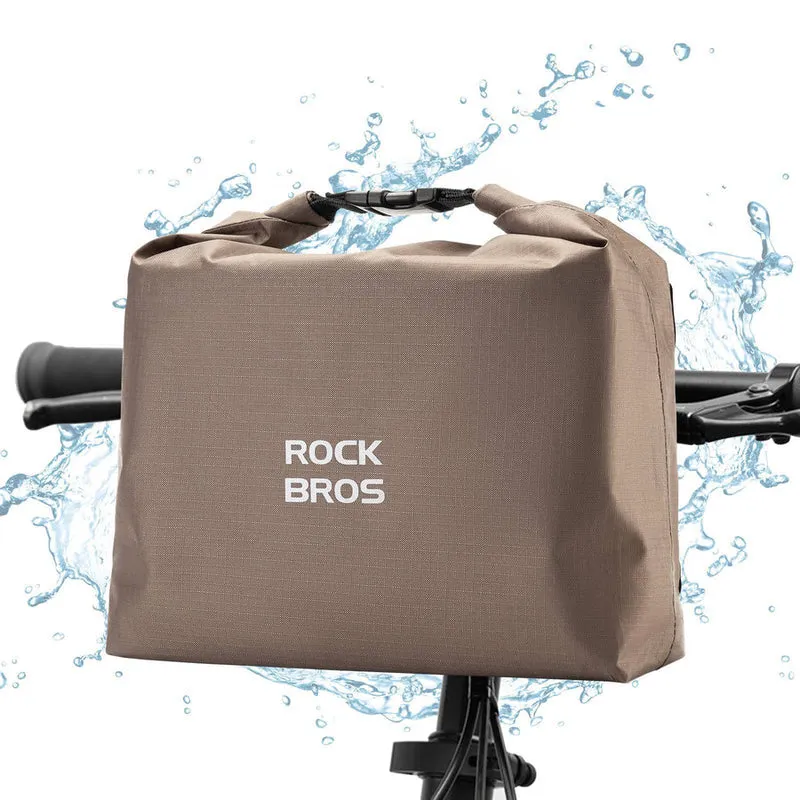 ROCKBROS Wasserdichte Lenkertasche 2,5–4 L – Fahrradkorb mit Klettverschluss
