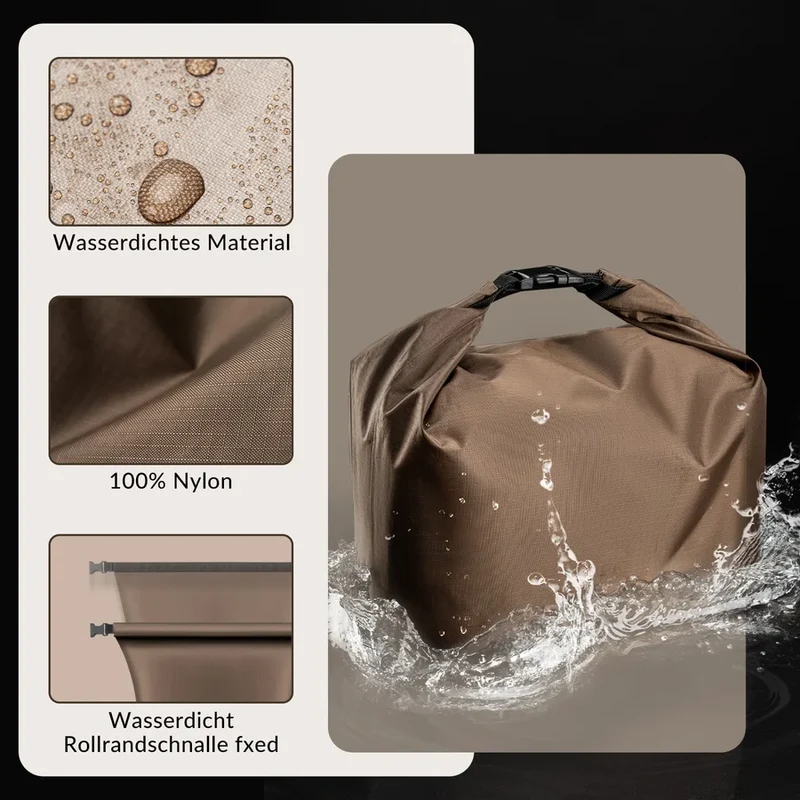 ROCKBROS Wasserdichte Lenkertasche 5,5 L – Abnehmbarer Fahrradkorb