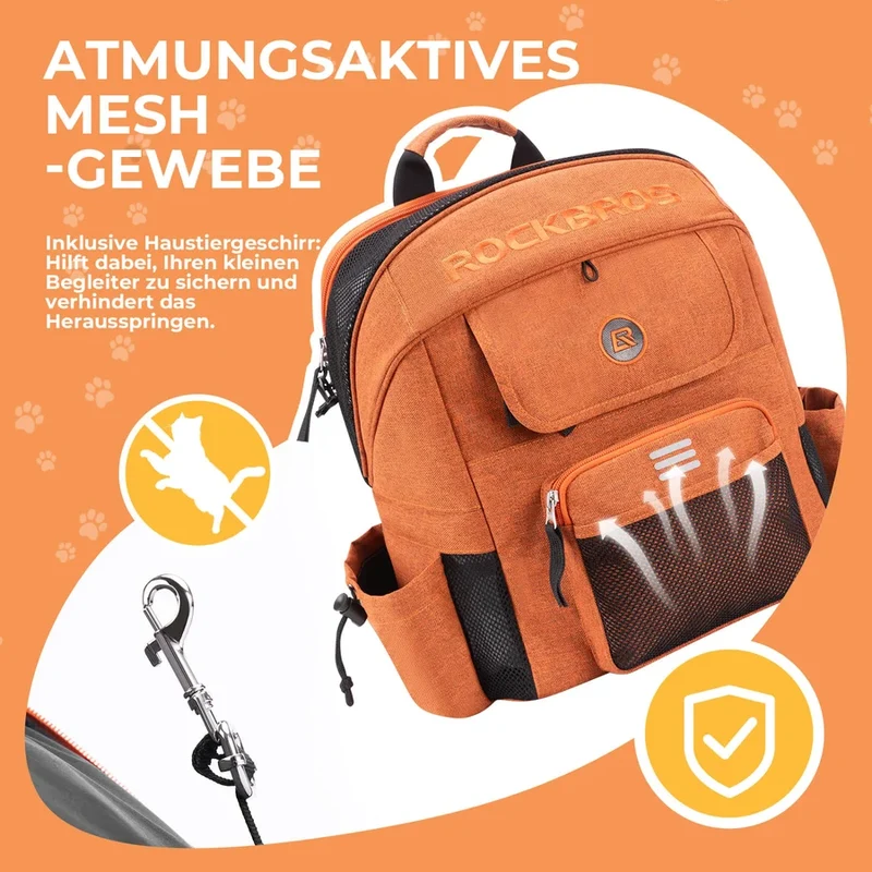ROCKBROS 21L Fahrrad-Lenkertasche & Haustiertasche – 2-in-1 Rucksack für E-Bike & Faltrad