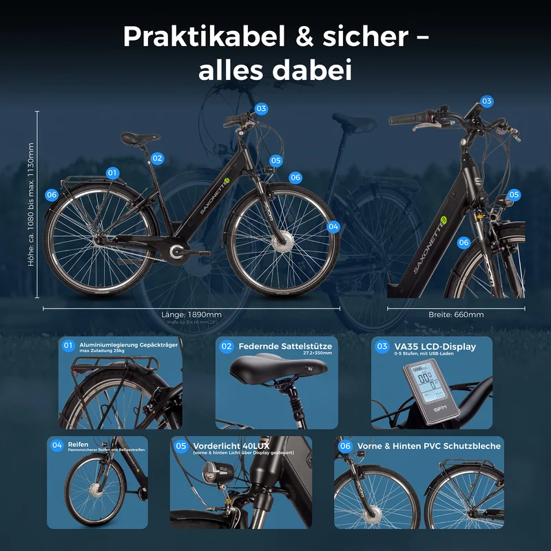 SAXONETTE E-Bike Comfort Plus 4.0 (Gebraucht)