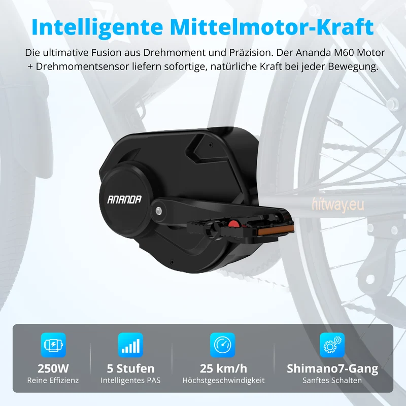 BK-U1 Mittelmotor-Elektrofahrrad bis zu 180km
