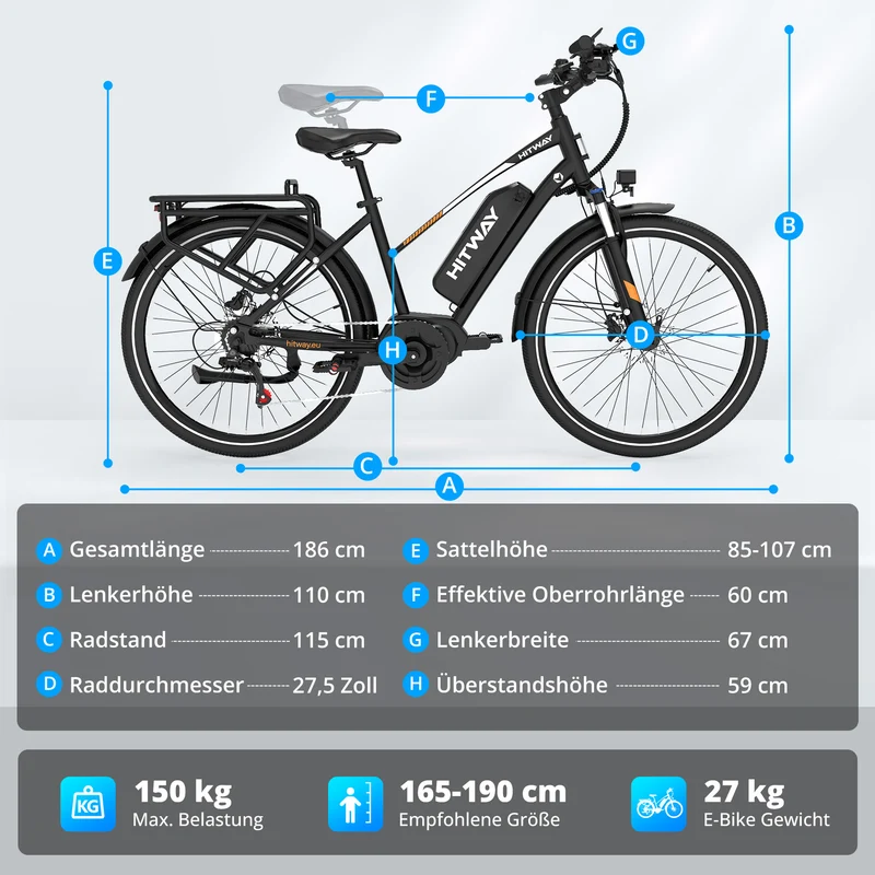 BK-U1 Mittelmotor-Elektrofahrrad bis zu 180km