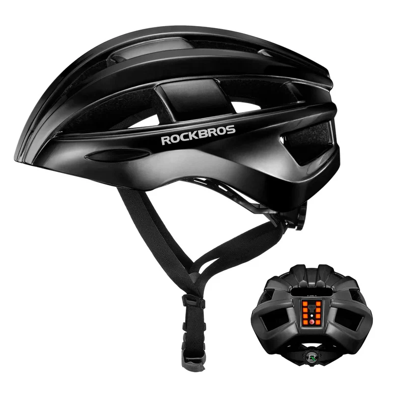 ROCKBROS Fahrradhelm mit Rücklicht und Belüftung Unisex 55-60cm