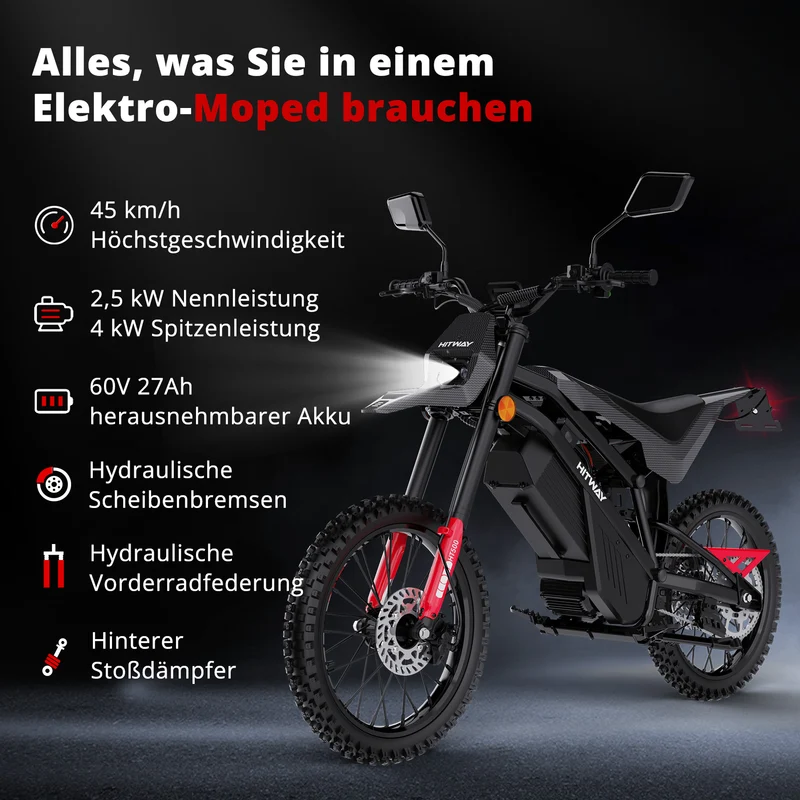 HT500 E-Dirtbike mit Straßenzulassung