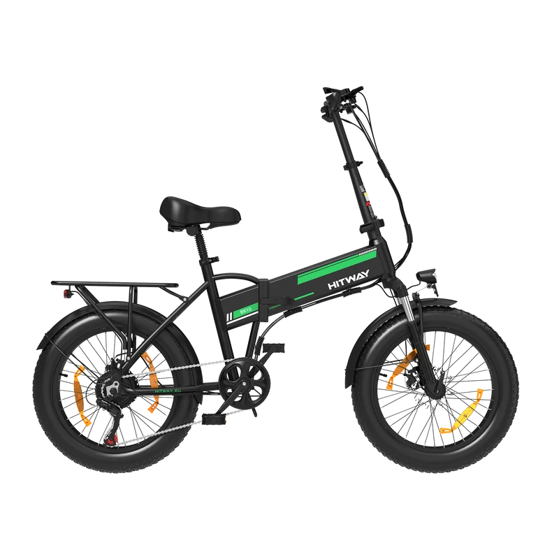 BK10S faltbares Elektrofahrrad - Schwarz Grün
