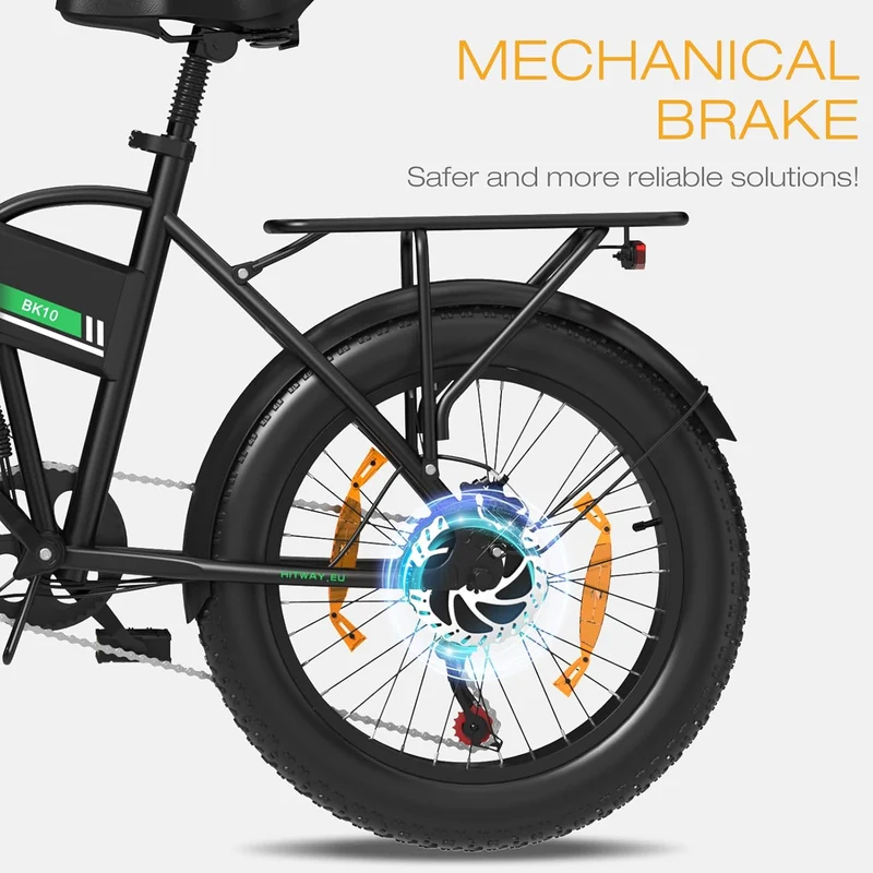 BK10S faltbares Elektrofahrrad - Schwarz Grün