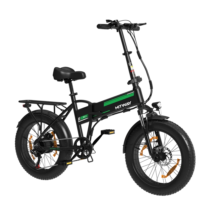 BK10S faltbares Elektrofahrrad - Schwarz Grün