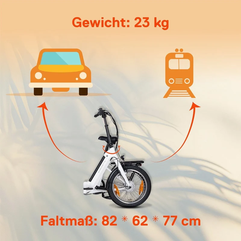 SAXONETTE Klapprad E-Bike Compact Comfort Plus 2.0