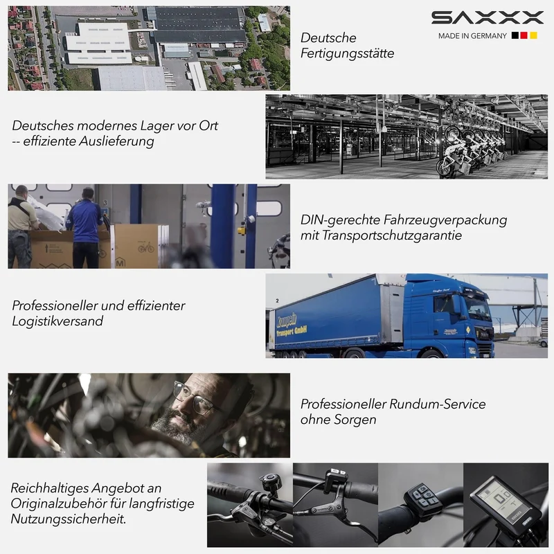 SAXXX E-bike Comfort Sport Easy, 90km, Scheibenbremse