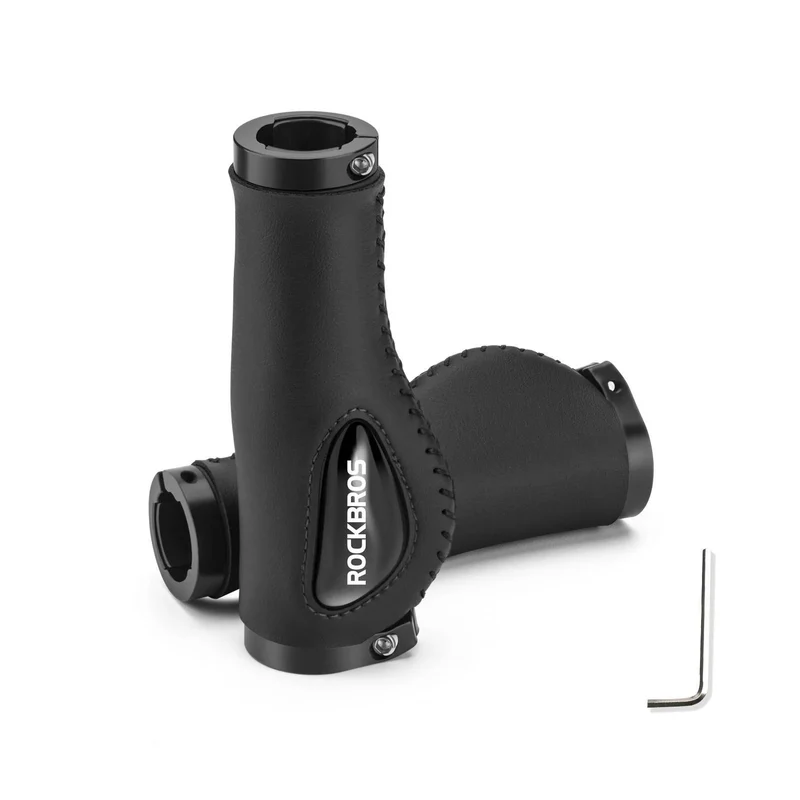 ROCKBROS Fahrradgriffe Ledergriffe für Lenker mit 22,2 mm Durchmesser