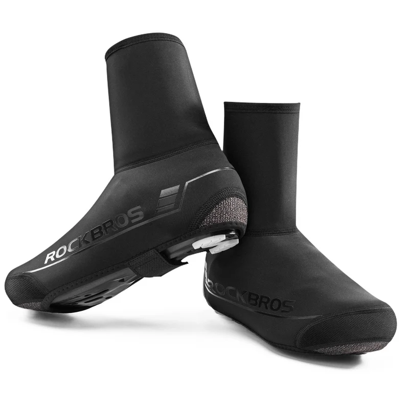 ROCKBROS Fahrrad Überschuhe Winter warm Überzieher für Radsport Schwarz