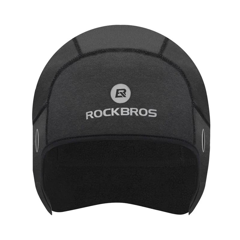 ROCKBROS Winter Fahrrad Mütze Winddicht Helmmütze mit Brillenlöcher