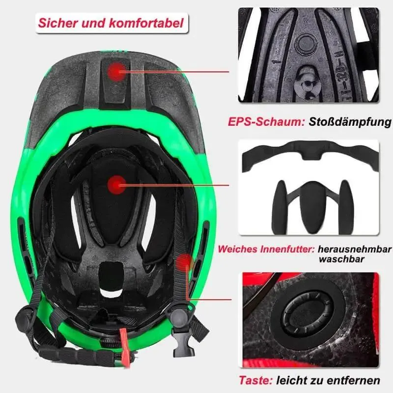 ROCKBROS Kinderhelm Integralhelm mit Abnehmbare Kinnschutz für Jungen/Mädchen