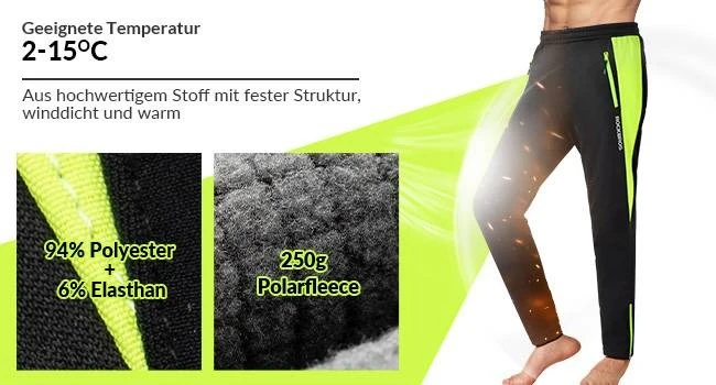 ROCKBROS Fahrrad Hose Wasserdichte Radlerhose Leuchtendes Grün