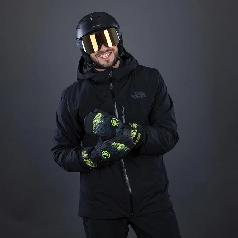 CHIBA Board Mitten - wasserdichte Primaloft Snowboard-Handschuhe, Größe 8, dk. grau/n