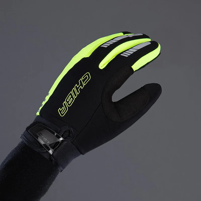 CHIBA Competition Plus - Radhandschuhe neongelb, winddicht, atmungsaktiv, Größe 7,5