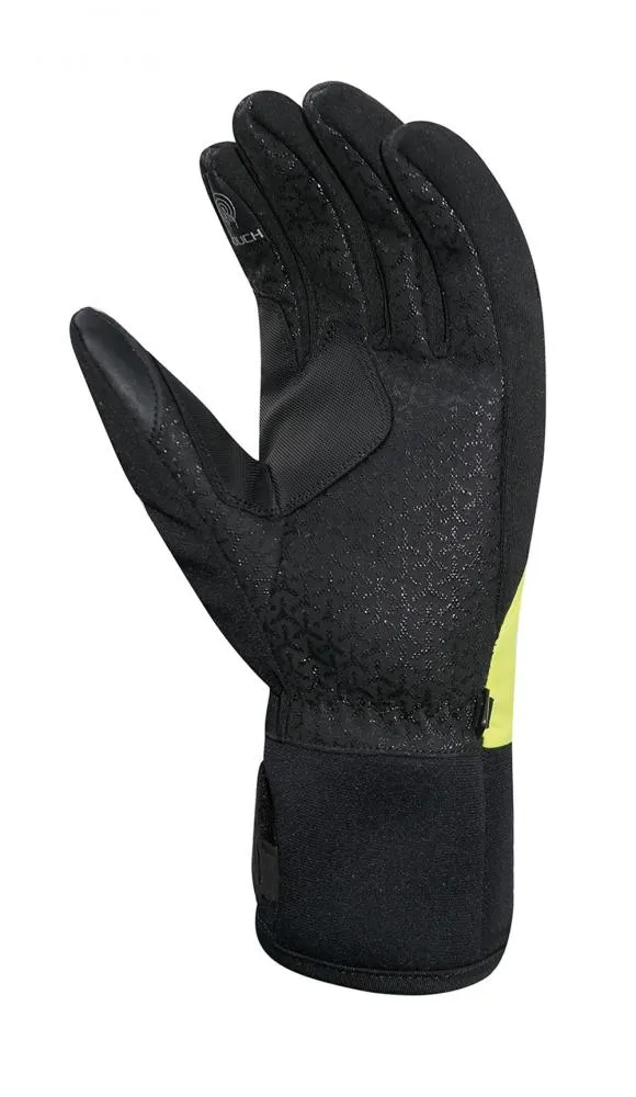 CHIBA Core Plus - wasserdichte Winter-Radhandschuhe, Größe 8, sz/neongel