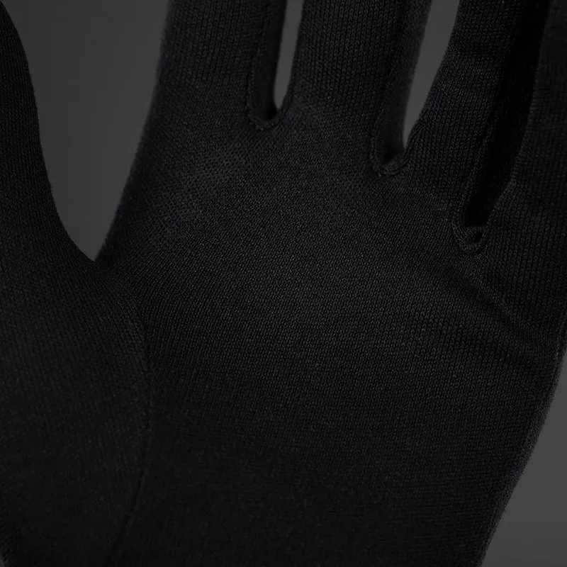 CHIBA Seiden Handschuh - Unterziehhandschuh schwarz XL, Touchfinger, extra leicht