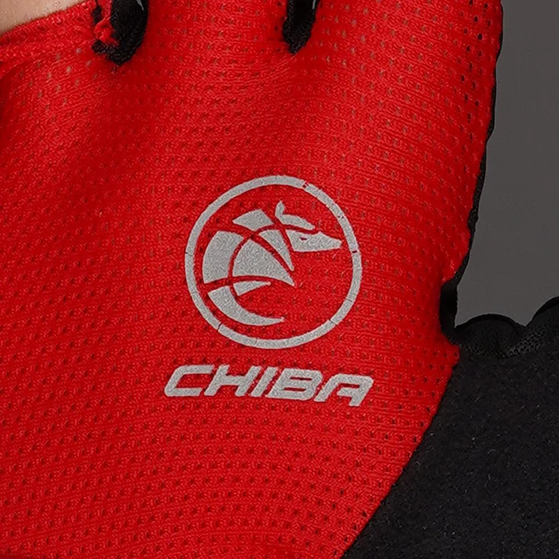 CHIBA Youth - Radhandschuhe S/M rot, atmungsaktiv mit leichter Polsterung
