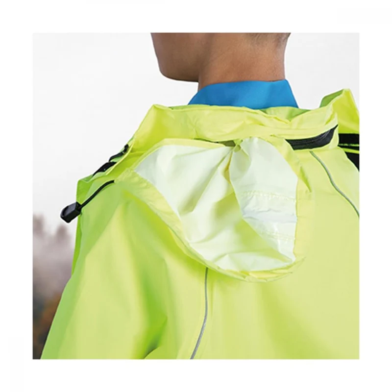 Chiba Regenjacke Rain Kids neongelb Größe S - wasserdichte Kinder-Fahrradjacke mit reflektierenden Elementen, atmungsaktiv, winddicht, leicht und kompakt verstaubar