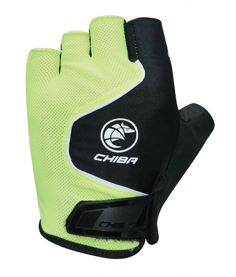 CHIBA Cool Air - Radhandschuhe kurz, neongelb, S, atmungsaktiv, Gelpolsterung