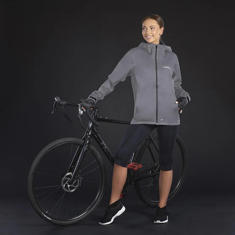 CHIBA Rainjacket Damen - wasserdicht, atmungsaktiv, XXL, hellgrau