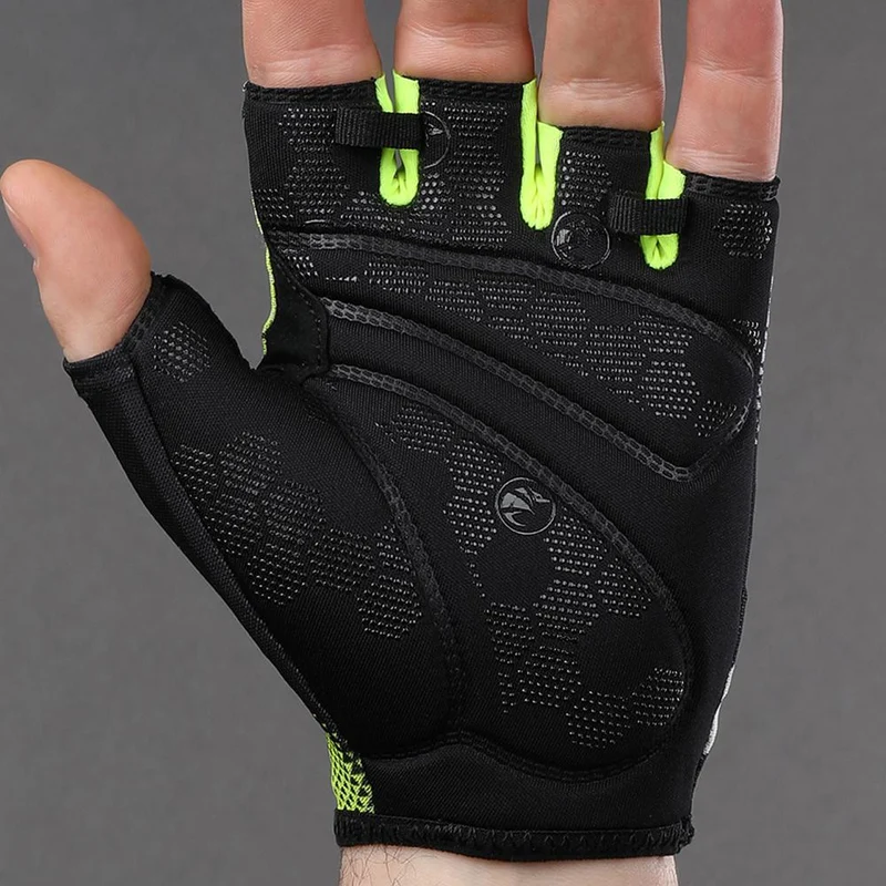 CHIBA Solar II - Radhandschuhe S schwarz/neongelb, atmungsaktiv & leicht gepolstert
