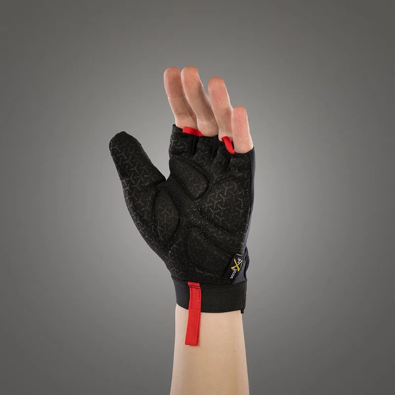CHIBA Argon II - Rollstuhl-Radhandschuhe XS schwarz, Gelpolster & Belüftung