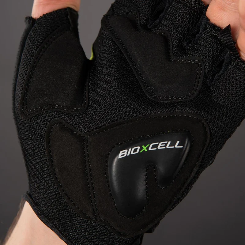 CHIBA BioXCell Air - Radhandschuhe neongelb, S, atmungsaktiv mit Gelpolsterung