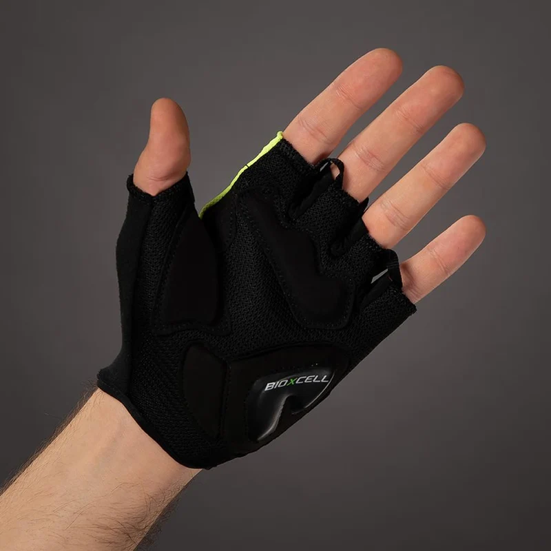 CHIBA BioXCell Air - Radhandschuhe neongelb, S, atmungsaktiv mit Gelpolsterung