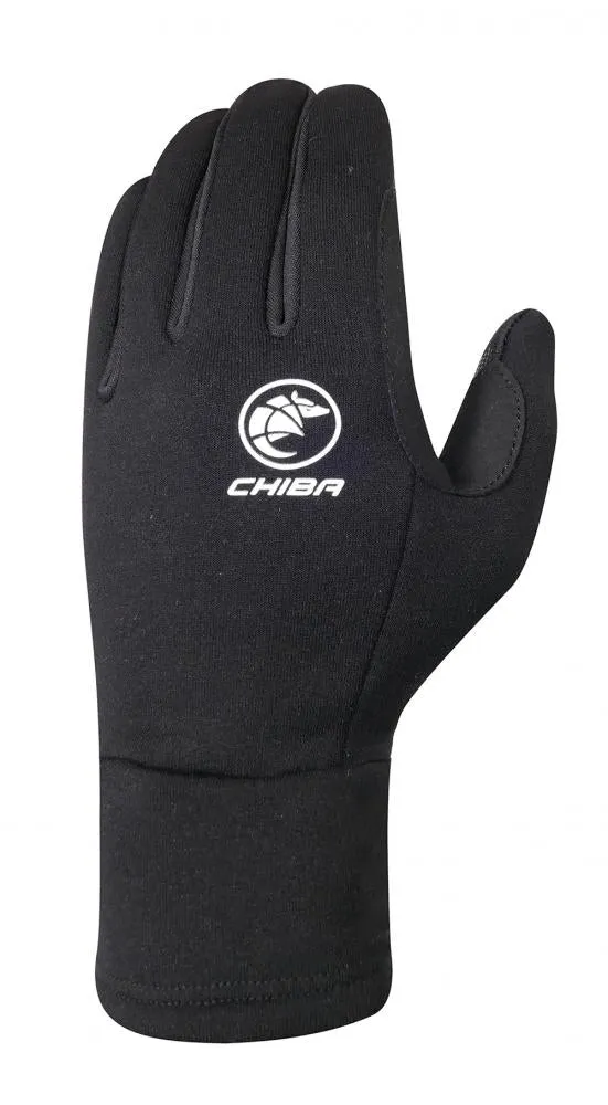 CHIBA Polarfleece - Radhandschuhe schwarz XL mit Touchfunktion und Silikondruck