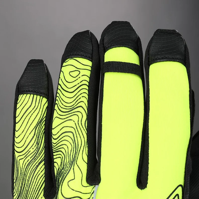 CHIBA Express+ - Radhandschuhe S neongelb, wind- & wasserdicht, Gelpolster