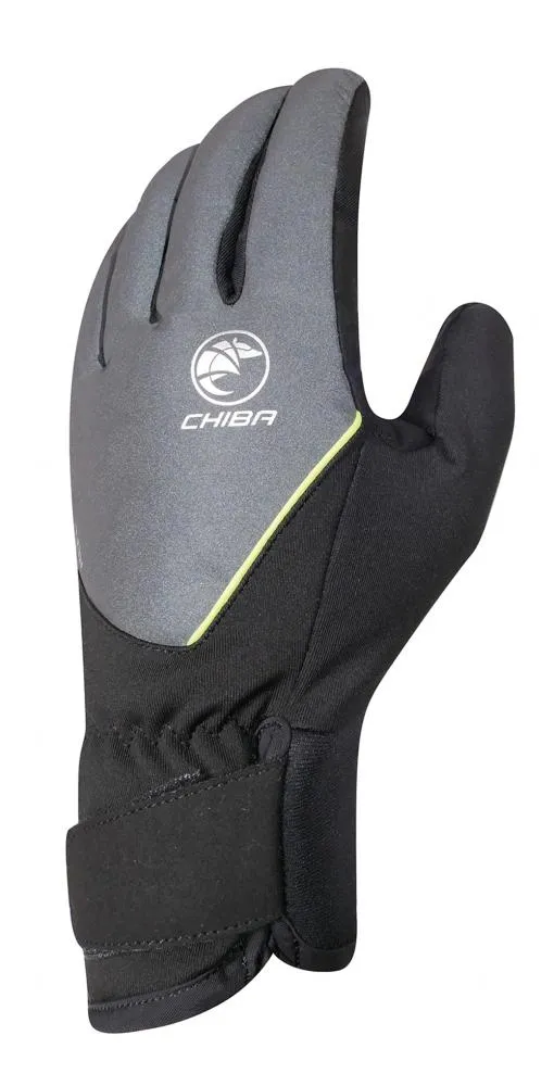 CHIBA Roadmaster Reflex - Radhandschuhe XS, Schwarz Reflex, Softshell, Primaloft, Touchfinger