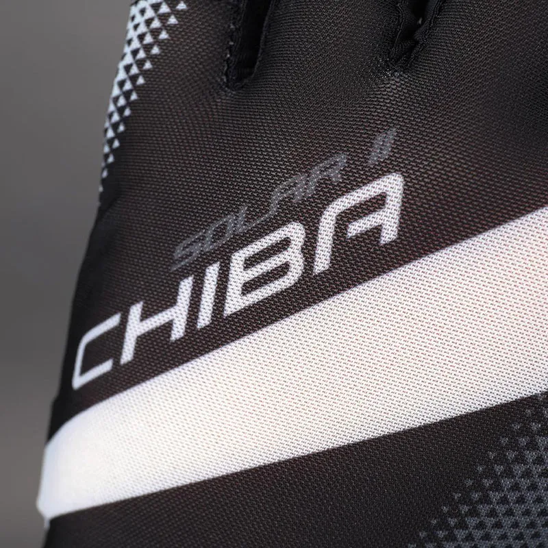 CHIBA Solar II - Radhandschuhe kurz, XS, schwarz/schwarz, atmungsaktiv