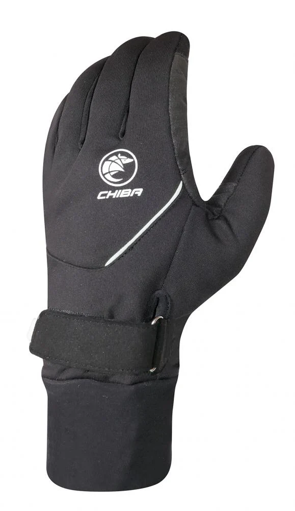 CHIBA Rain Pro - wasserdichte Radhandschuhe schwarz/weiß, atmungsaktiv, Größe M