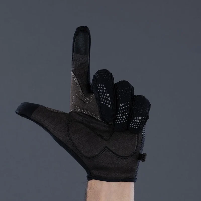 CHIBA Gel Performer - Radhandschuhe kurz, schwarz/schwarz, L