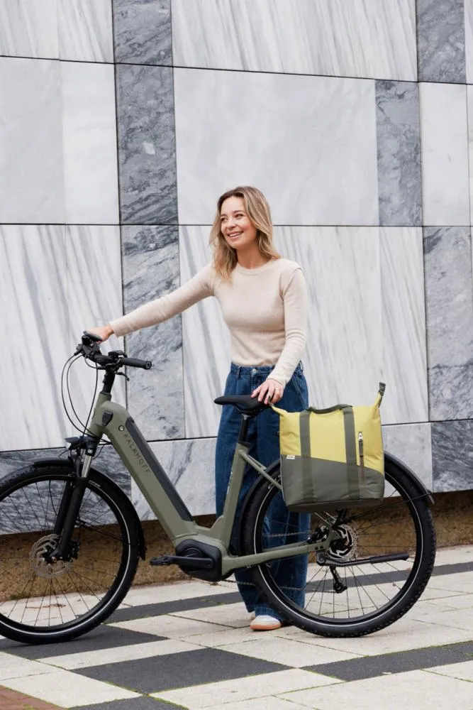 New Looxs Radtasche Oslo Kota Olive/Yellow 18 l Olive - vielseitiger Shopper für Alltag & Pendeln