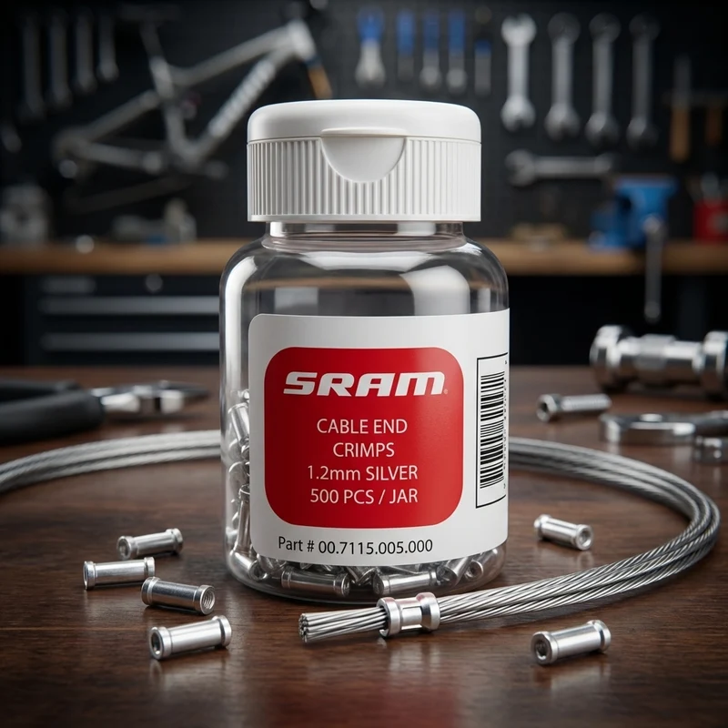 SRAM Schaltkabel-Endkappen 1,2 mm silber 500 Stk - sauberer, langlebiger Schaltzugabschluss