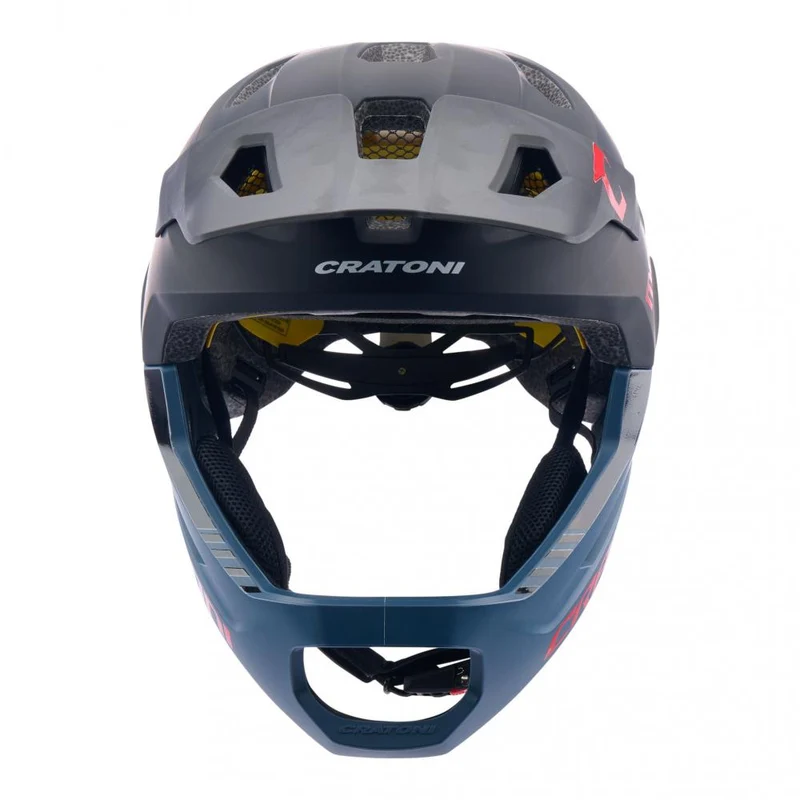 CRATONI MadCat MIPS Kinder-Fullface-Helm S-M 49-56 cm Gunmetal-Red Matt