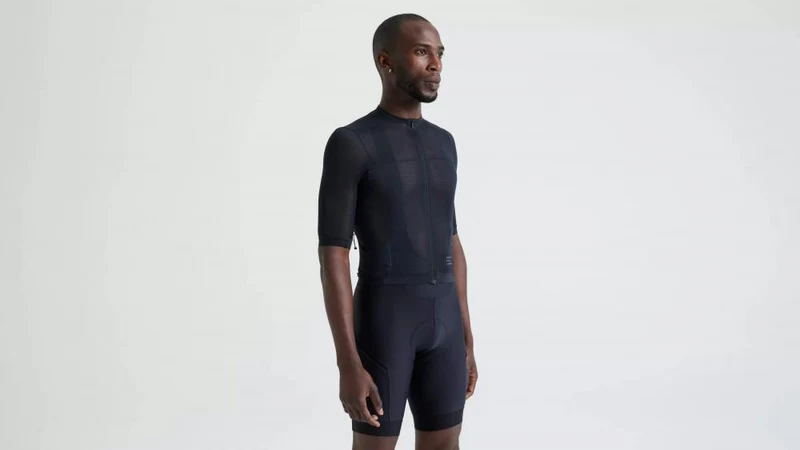 PRIME LT Jersey Kurzarm Herren Schwarz Größe L - Leichtes Fahrradtrikot - T-Shirt