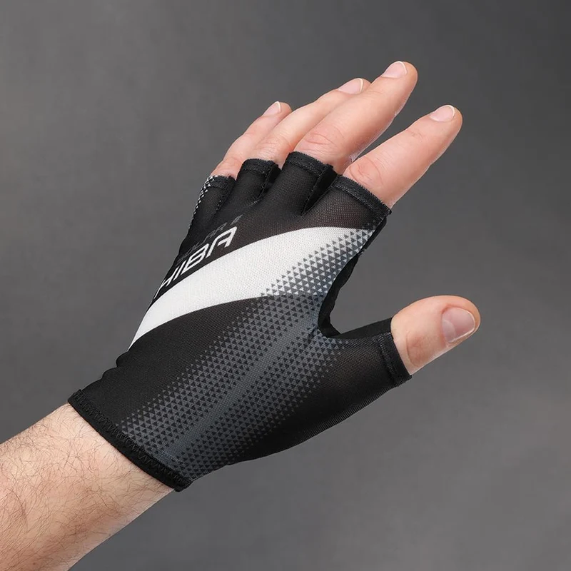 CHIBA Solar II - Fahrradhandschuhe kurz, schwarz/schwarz, XL, atmungsaktiv