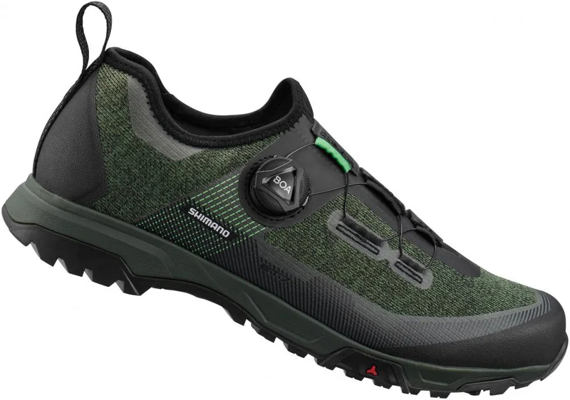 SHIMANO Fahrradschuhe ET701 Herren/Damen MTB FLATPEDAL Größe 41, Grün