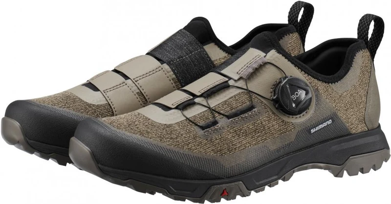SHIMANO Fahrradschuhe ET701W Damen MTB FLATPEDAL Größe 42 Braun Fahrradschuhe - BOA Verschluss und SPLASHSHIELD