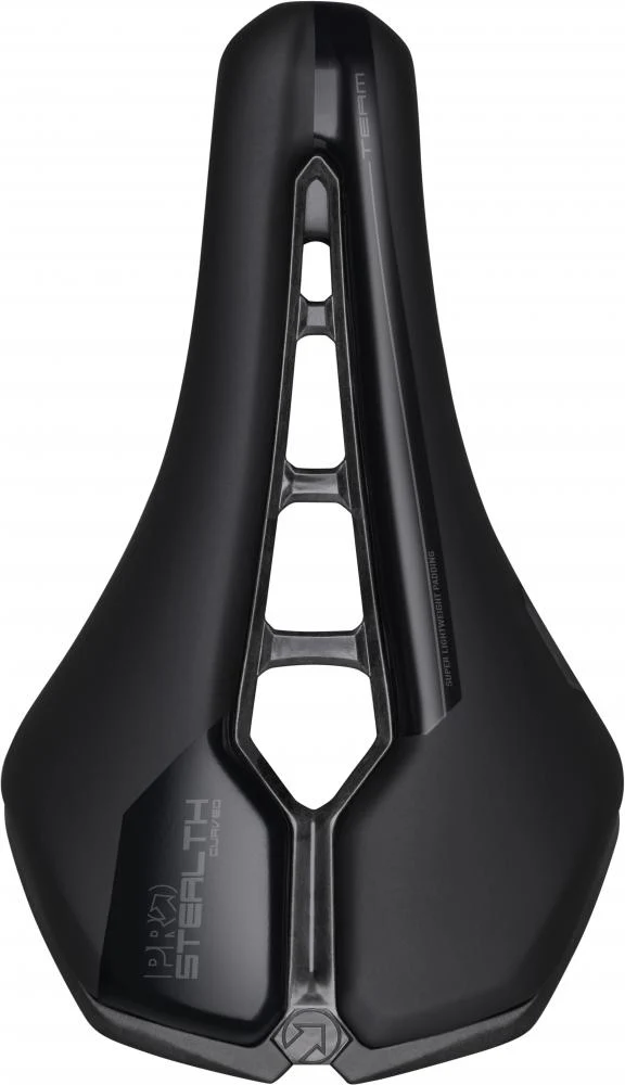 PRO Fahrradsattel Stealth Curved Team 152 Schwarz - aerodynamischer Rennradsattel