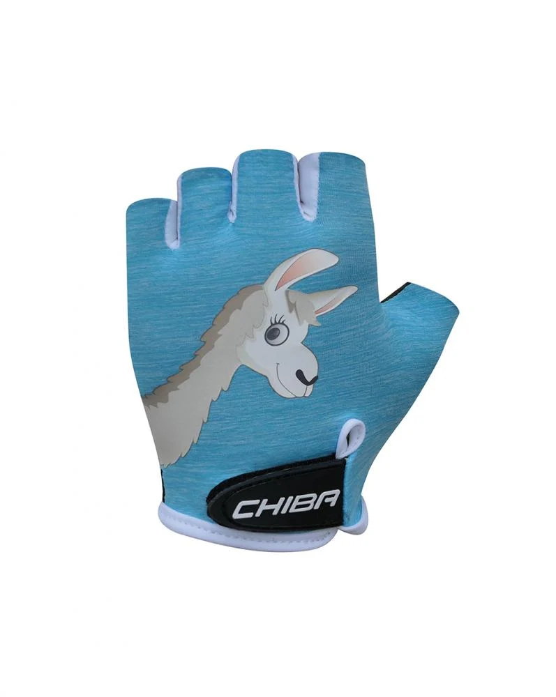 CHIBA Cool Kids - Kinder Radhandschuhe M türkis, Griptec-Innenhand, elastische Oberhand